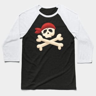 Skull and crossbones Baseball T-Shirt